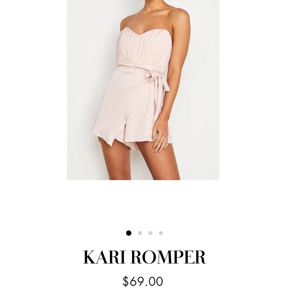 Pink Strapless Romper